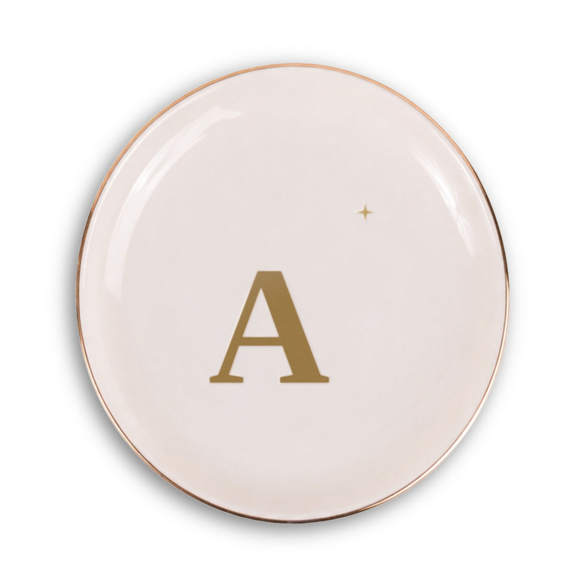 Golden Monogram Trinket Tray — Personalized | Ardently Simple Co