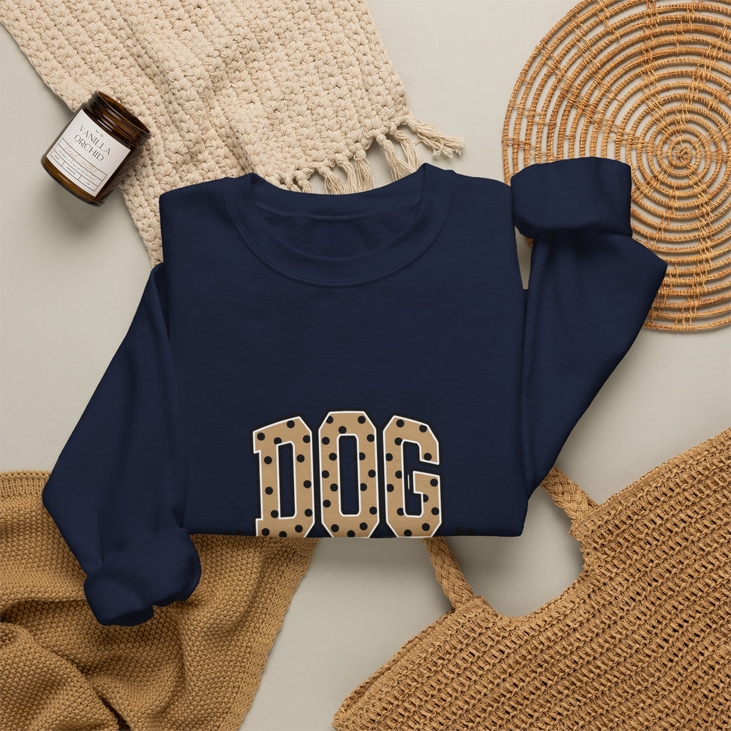 Dog Mom Sweatshirt – Leopard Print Paw Graphic Crewneck