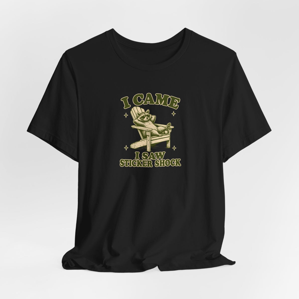 Raccoon Sticker Shock - Economic Anxiety T-Shirt