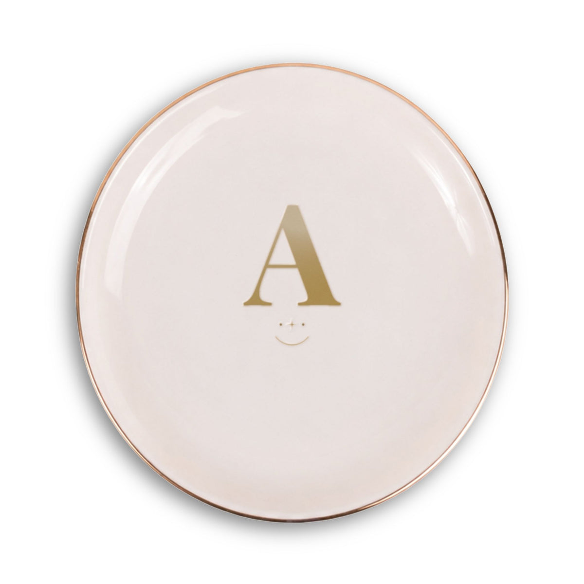 Golden Monogram Trinket Tray — Personalized | Ardently Simple Co