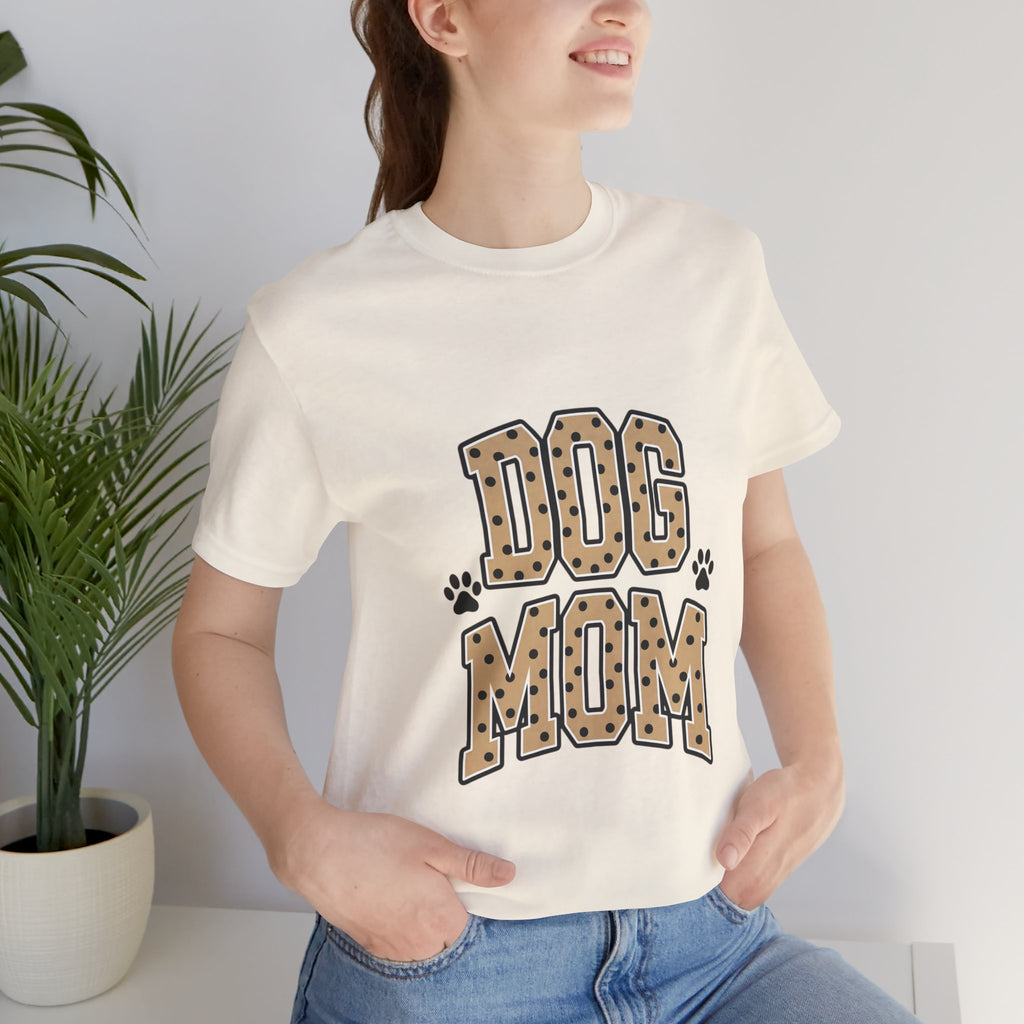 Dog Mom T-Shirt — Leopard Print Paw Graphic Tee for Pet Lovers