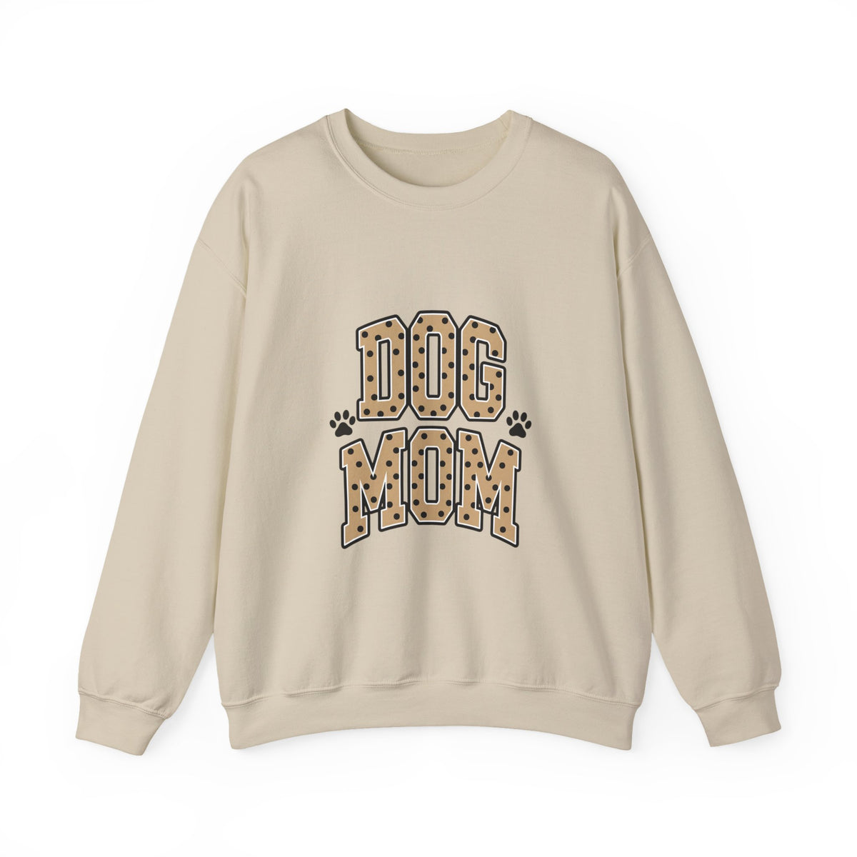 Dog Mom Sweatshirt – Leopard Print Paw Graphic Crewneck