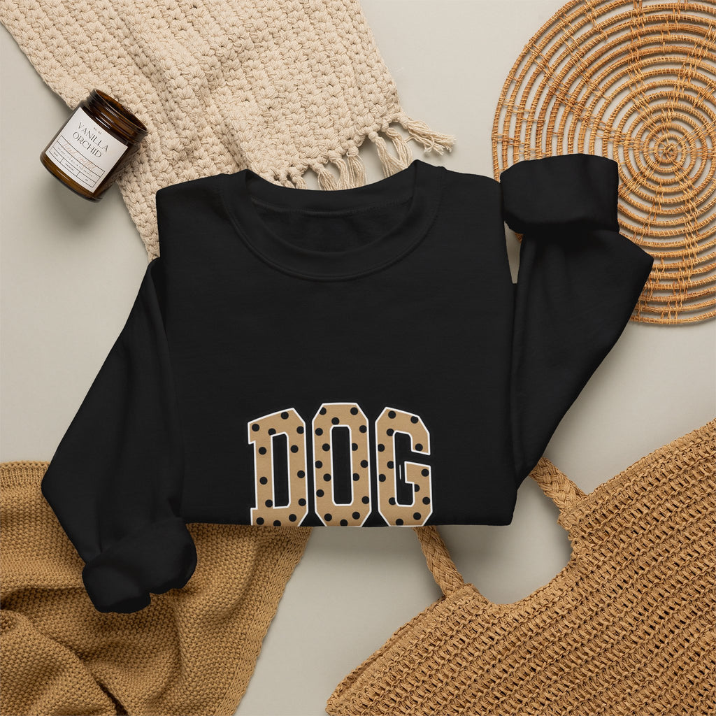 Dog Mom Sweatshirt – Leopard Print Paw Graphic Crewneck