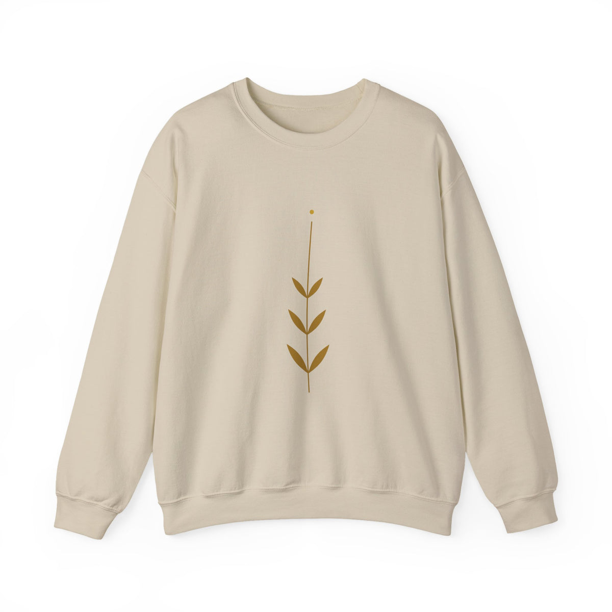 Rooted Botanical Sweatshirt — Gold Sprig Graphic Crewneck