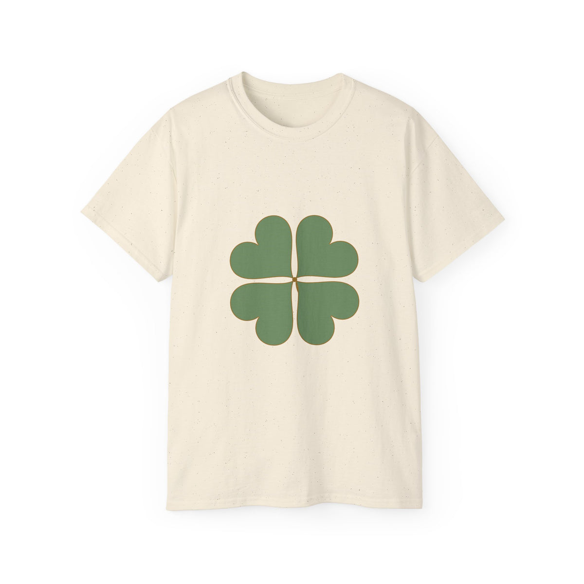 Lucky Clover T-Shirt — Gold Four Leaf Clover Graphic Tee
