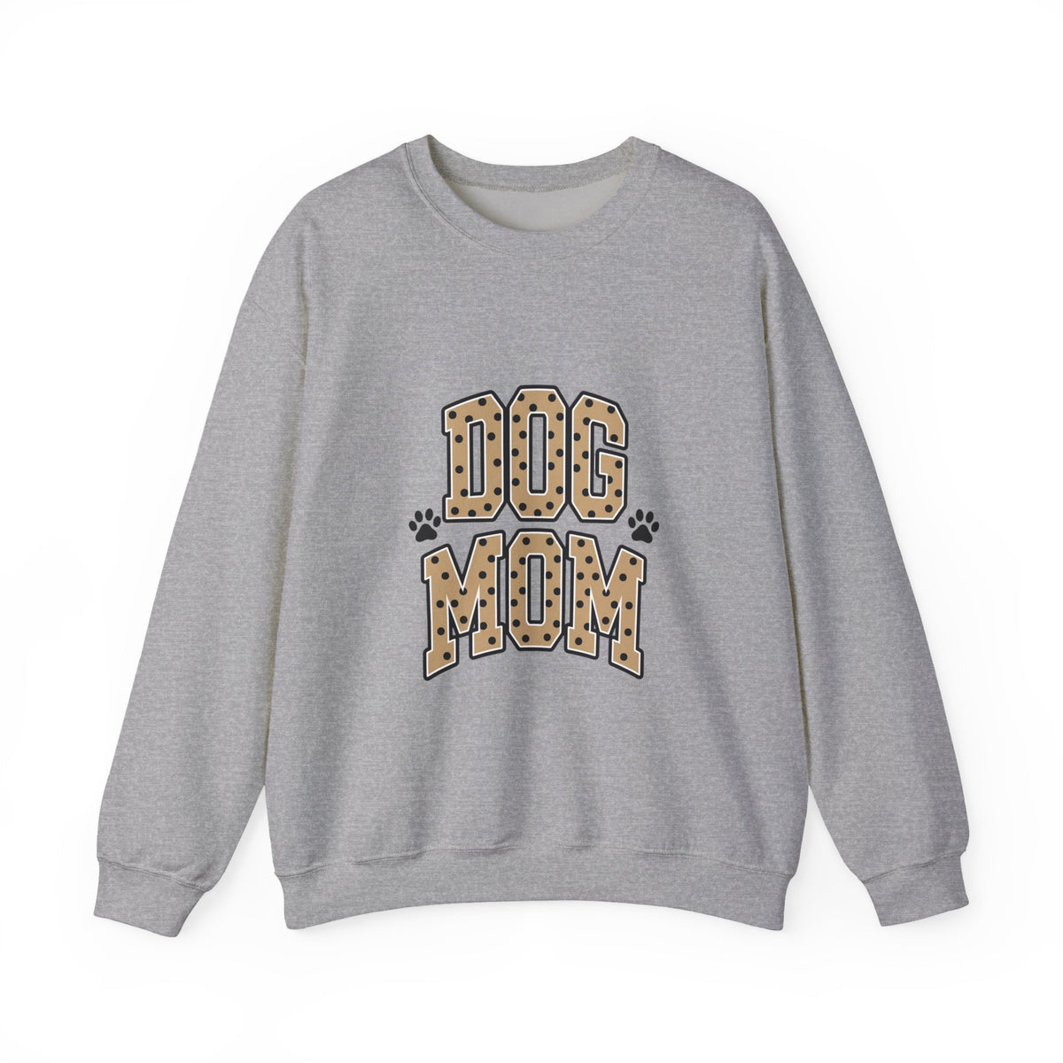Dog Mom Sweatshirt – Leopard Print Paw Graphic Crewneck