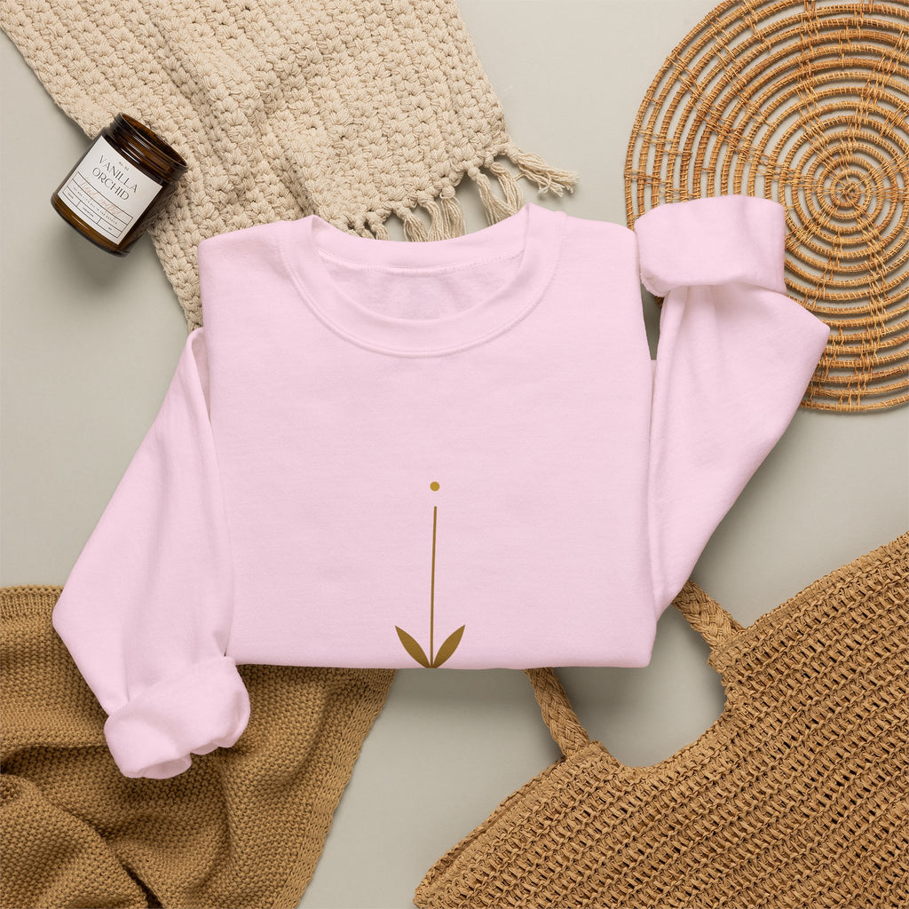 Rooted Botanical Sweatshirt — Gold Sprig Graphic Crewneck