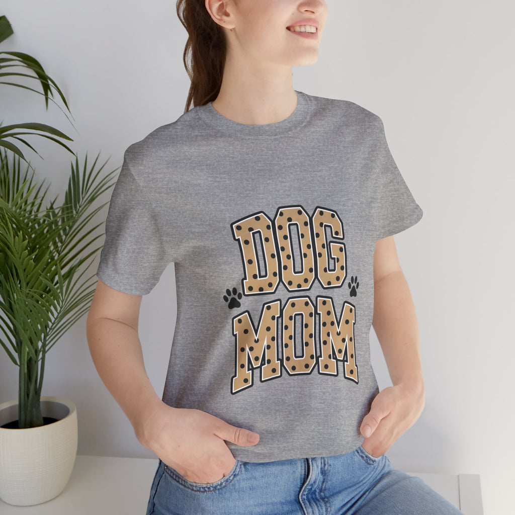 Dog Mom T-Shirt — Leopard Print Paw Graphic Tee for Pet Lovers