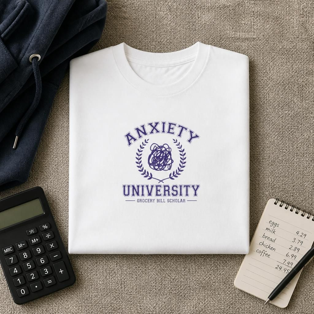 Grocery Bill Scholar - Economic Anxiety T-Shirt