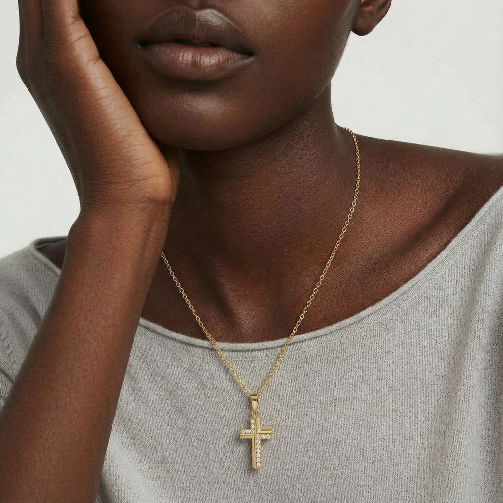 Divine Radiance Cross Necklace | Ardently Simple Co