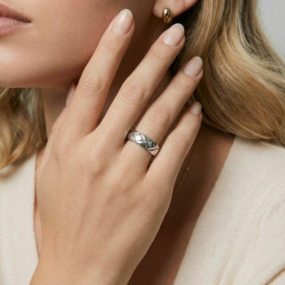 Quilted Steel Ring | Ardently Simple Co
