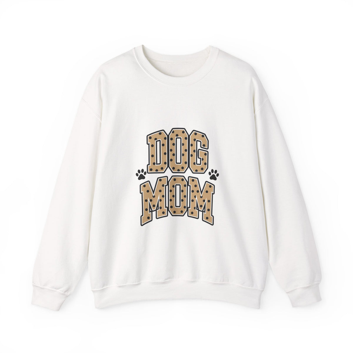 Dog Mom Sweatshirt – Leopard Print Paw Graphic Crewneck