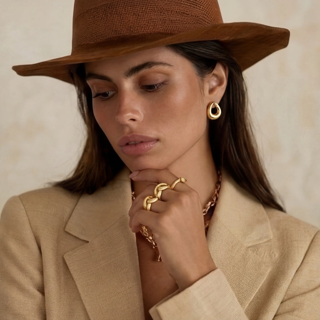Golden Loop Studs | Ardently Simple Co