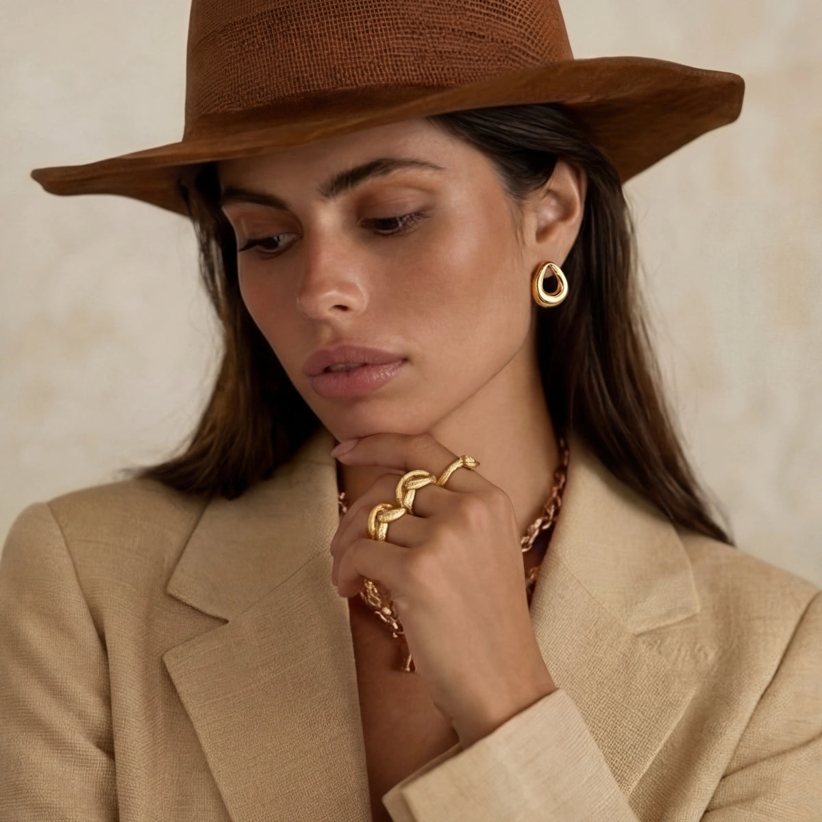 Golden Loop Studs | Ardently Simple Co