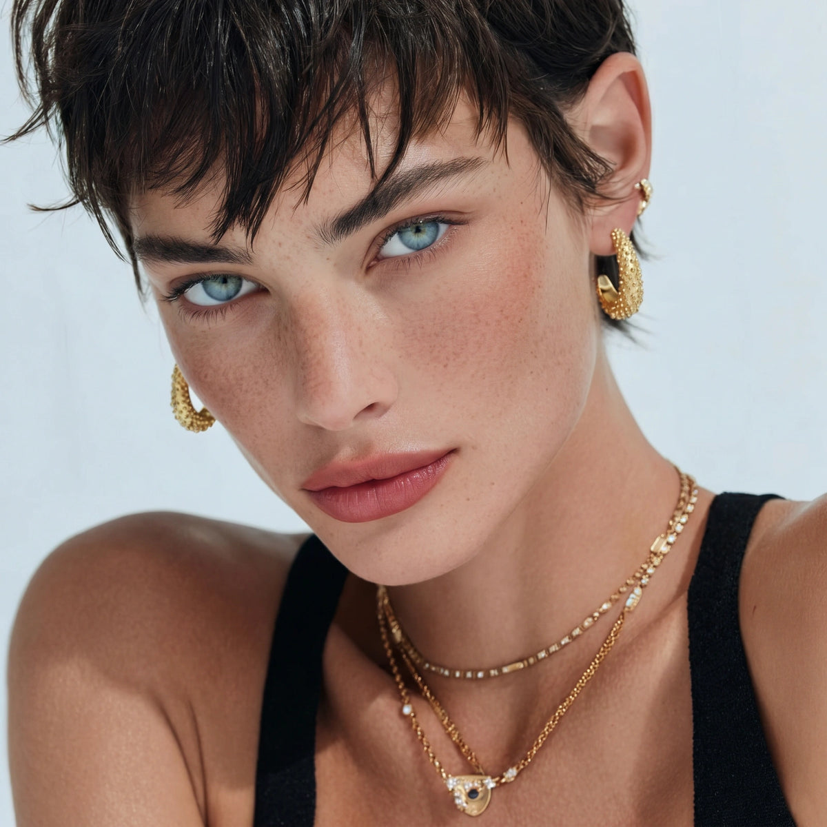 Textured Crescent Hoops | Ardently Simple Co