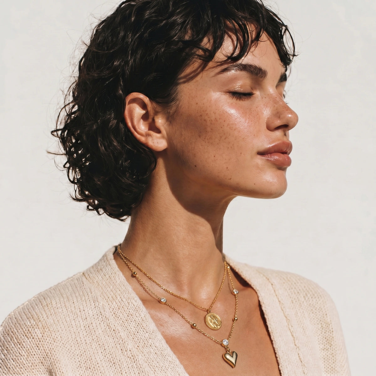 Crystal Heart Charm Necklace | Ardently Simple Co