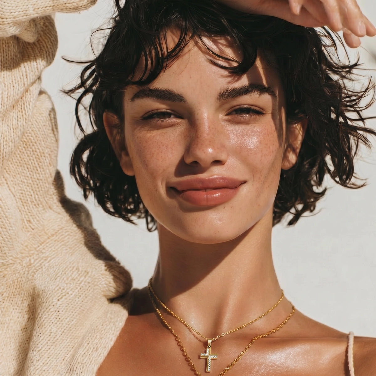 Divine Radiance Cross Necklace | Ardently Simple Co