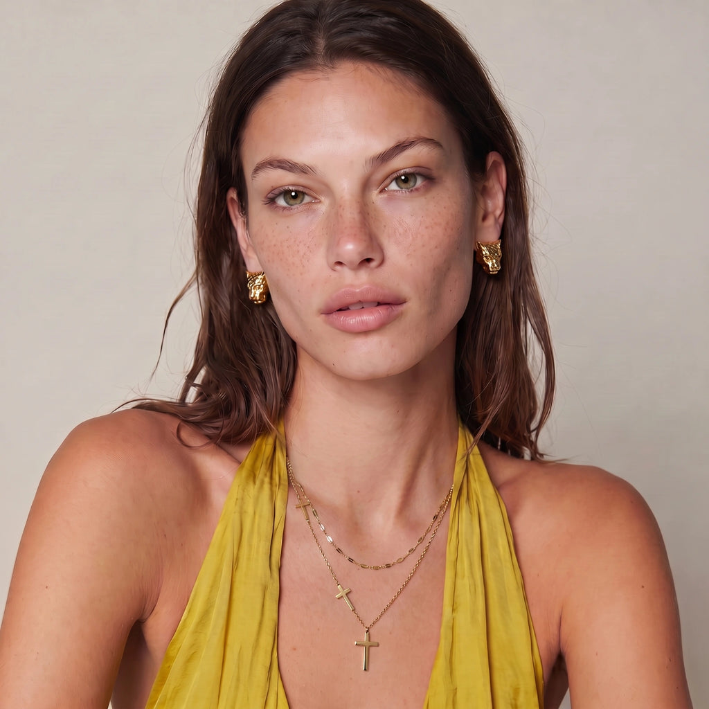 Divine Layers Cross Necklace Set | Ardently Simple Co