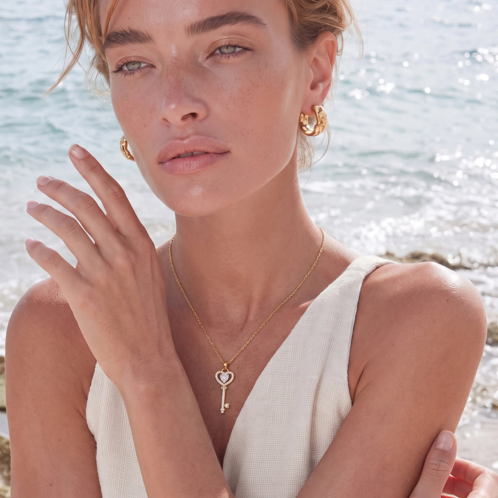 Secret Heart Key Necklace | Ardently Simple Co