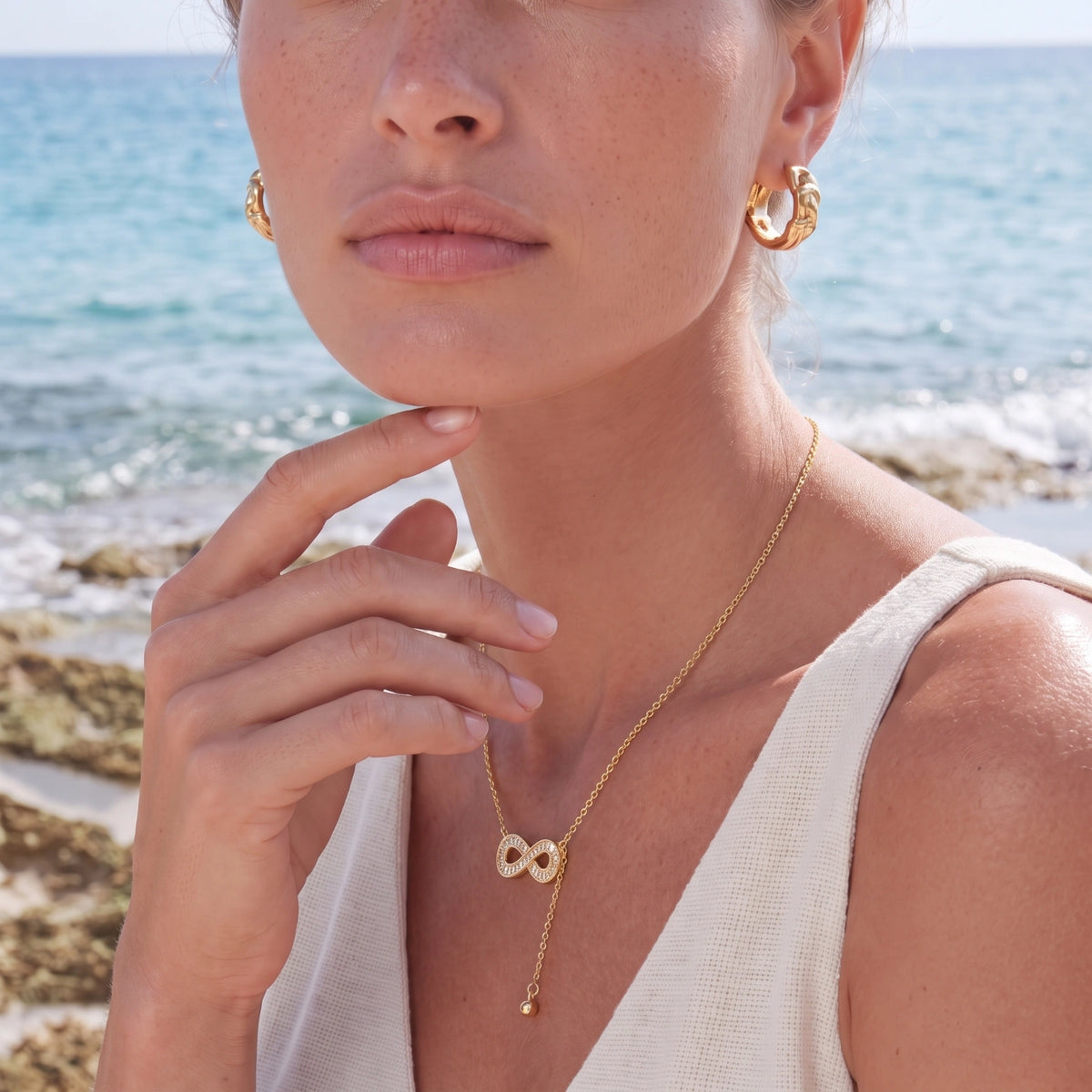 Infinity Sparkle Necklace | Ardently Simple Co