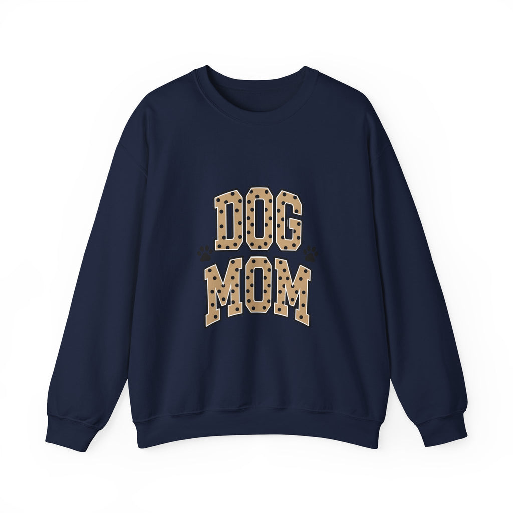 Dog Mom Sweatshirt – Leopard Print Paw Graphic Crewneck