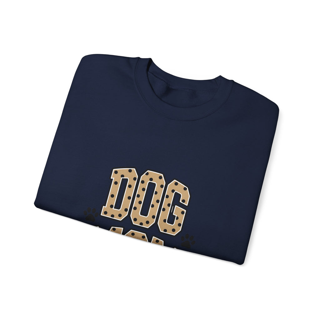 Dog Mom Sweatshirt – Leopard Print Paw Graphic Crewneck