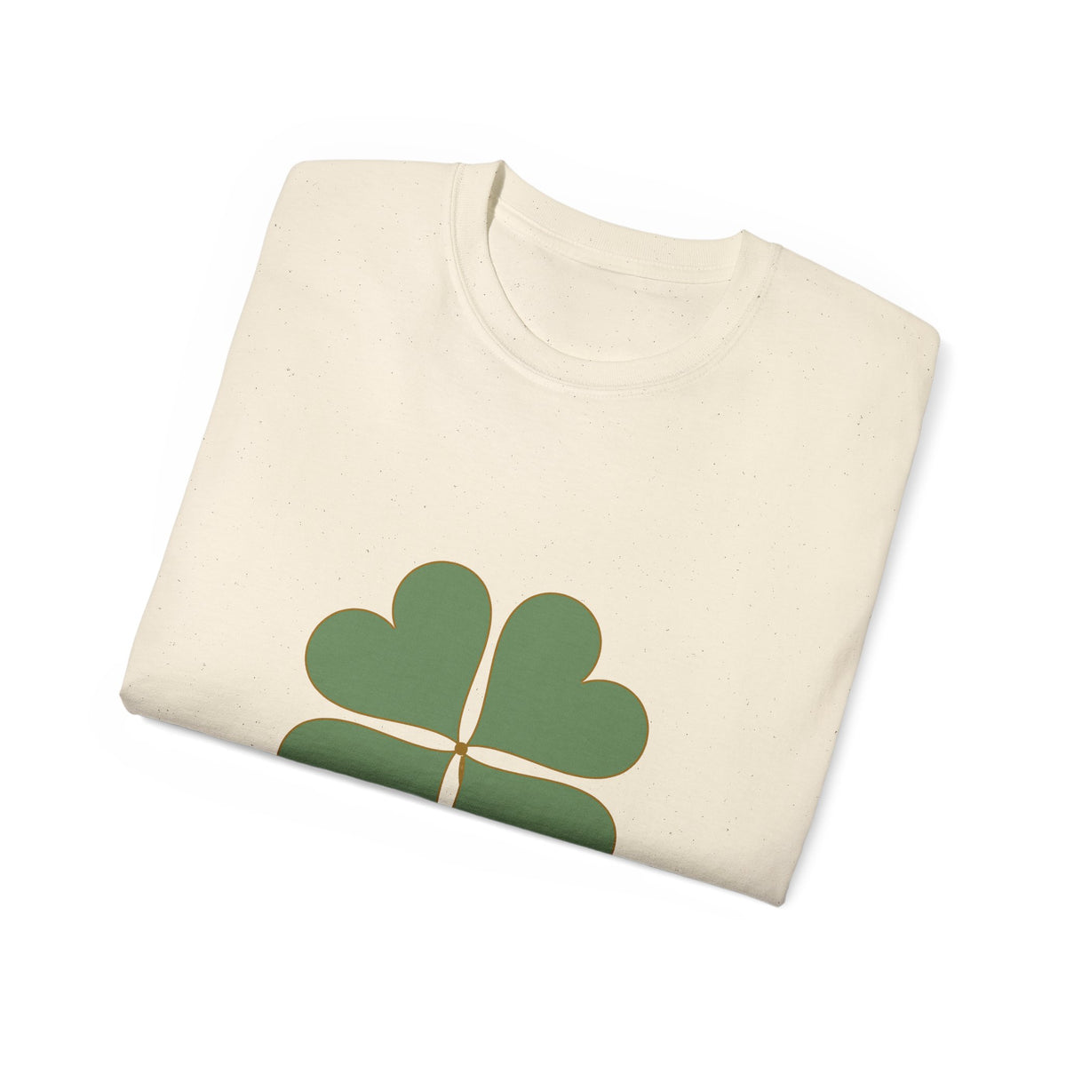 Lucky Clover T-Shirt — Gold Four Leaf Clover Graphic Tee
