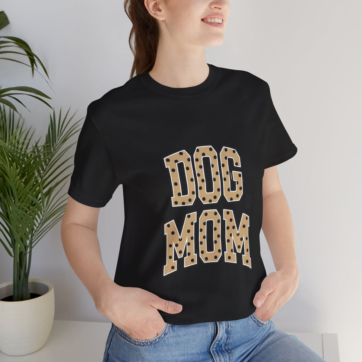 Dog Mom T-Shirt — Leopard Print Paw Graphic Tee for Pet Lovers