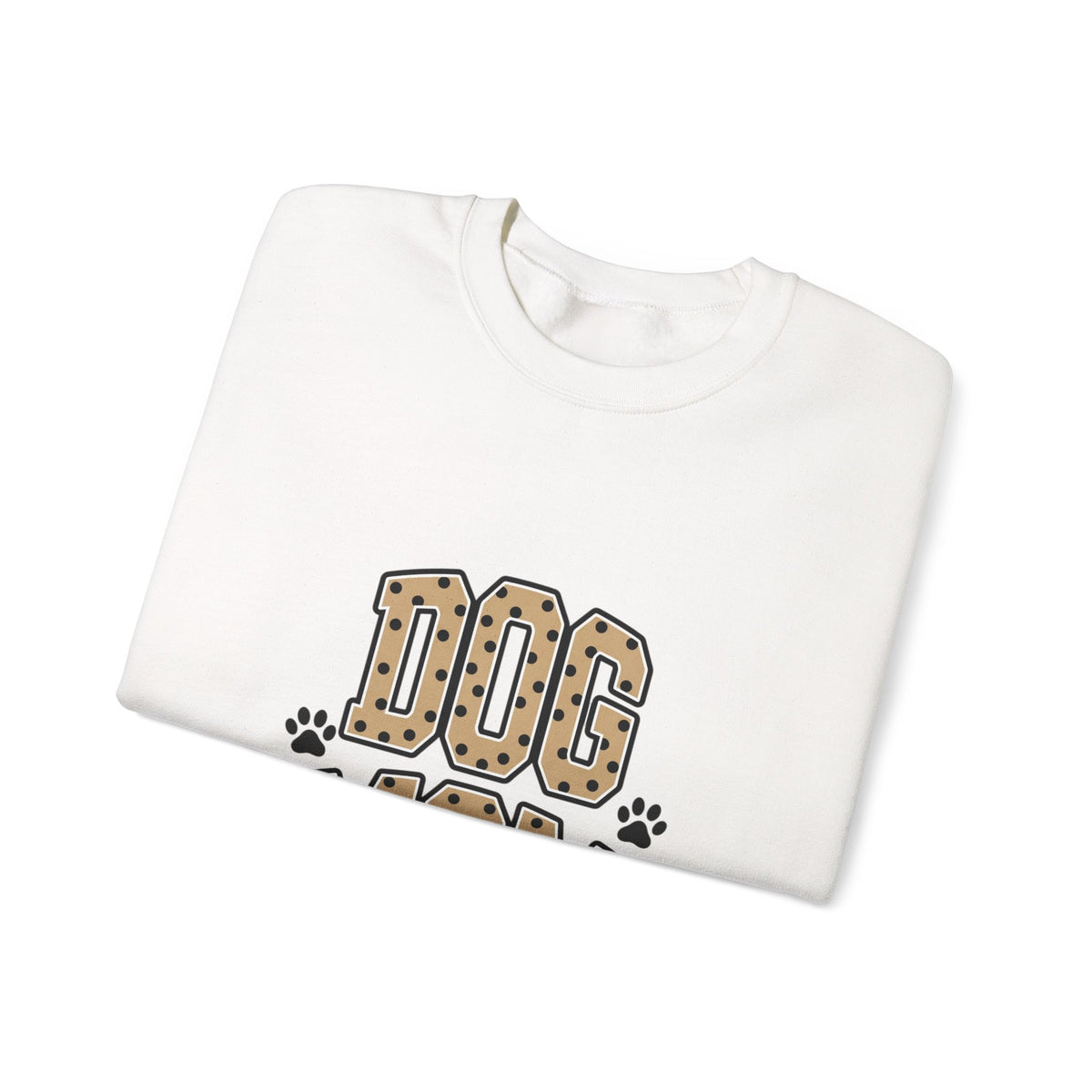 Dog Mom Sweatshirt – Leopard Print Paw Graphic Crewneck