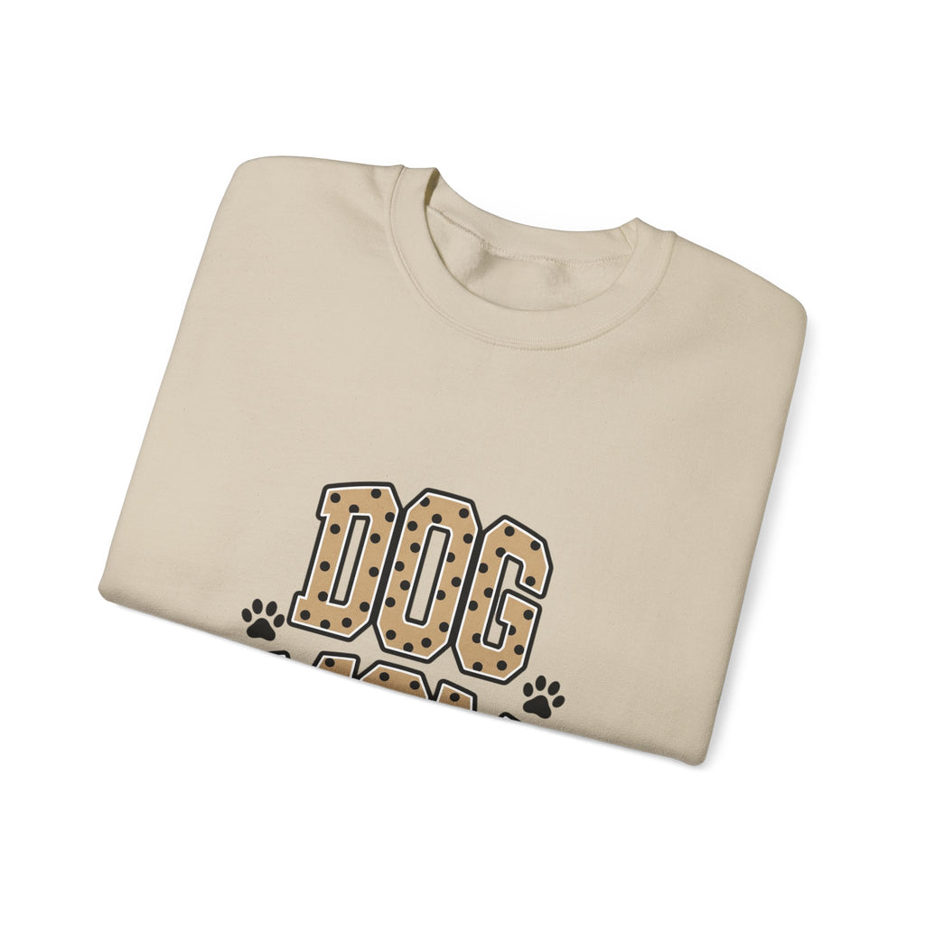 Dog Mom Sweatshirt – Leopard Print Paw Graphic Crewneck