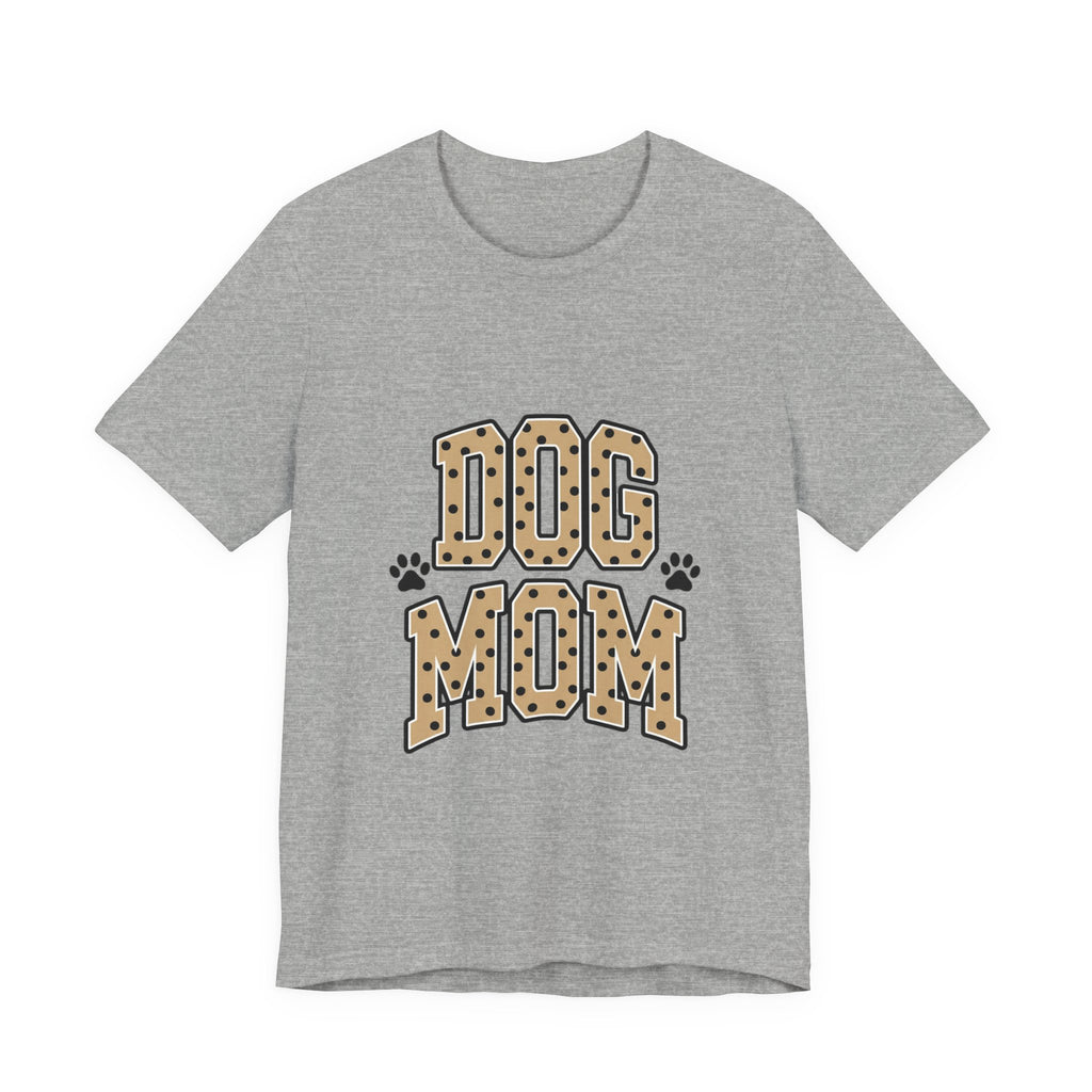 Dog Mom T-Shirt — Leopard Print Paw Graphic Tee for Pet Lovers