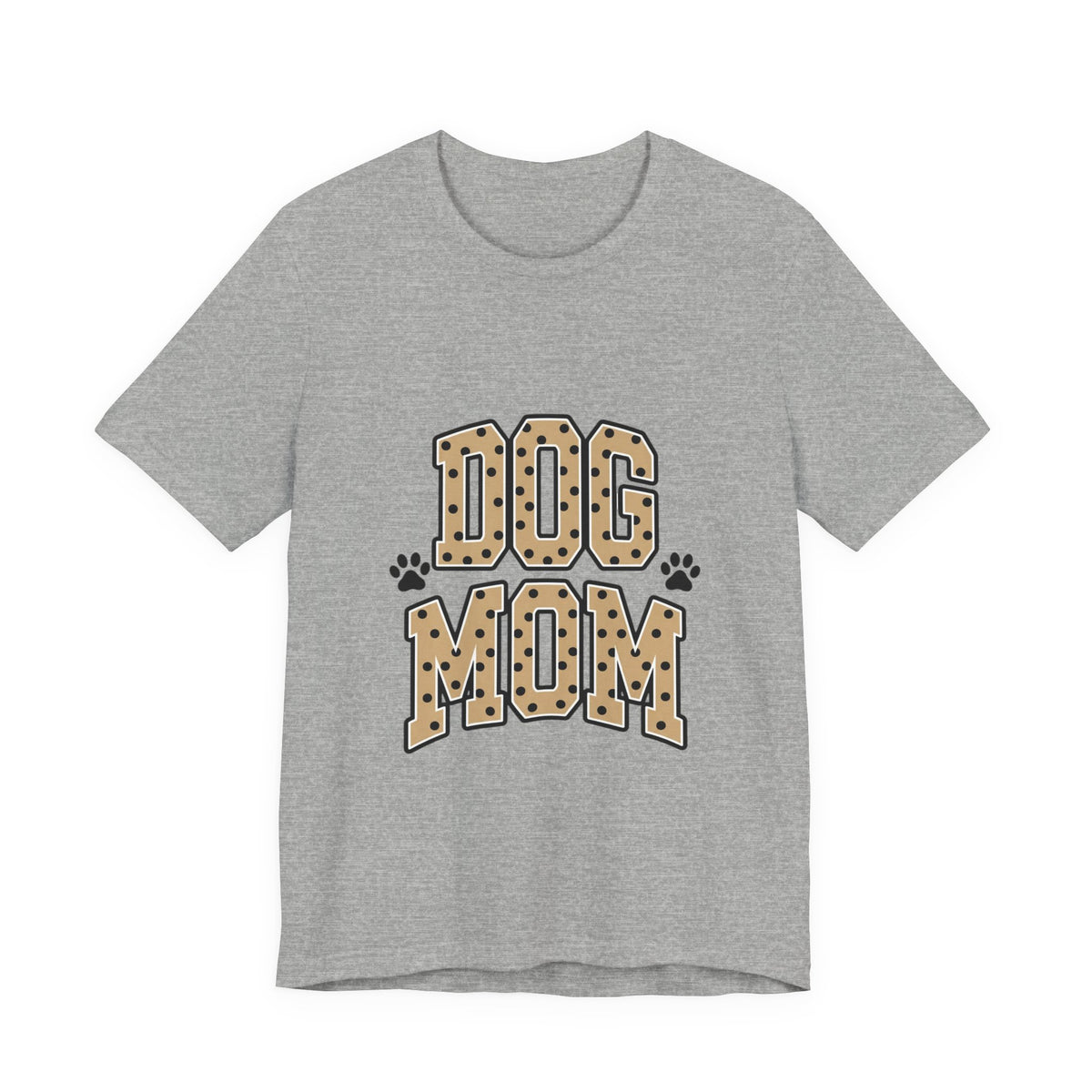 Dog Mom T-Shirt — Leopard Print Paw Graphic Tee for Pet Lovers