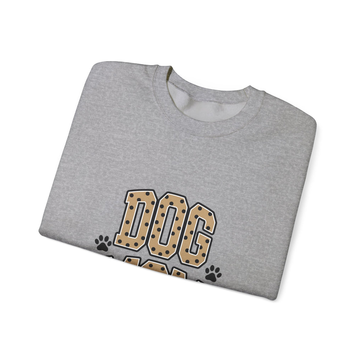 Dog Mom Sweatshirt – Leopard Print Paw Graphic Crewneck